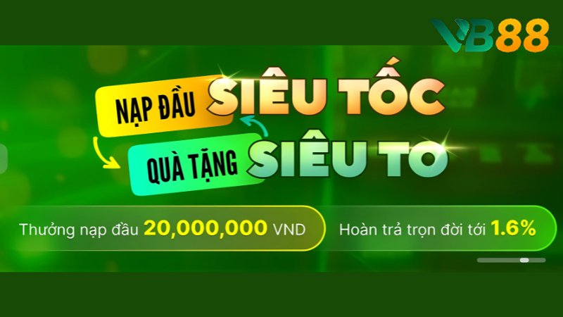 Nạp tiền VB88 1 Thao tác nạp vốn tại nhà cái an toàn, xử lý siêu tốc