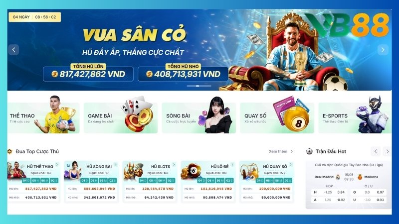 Giới Thiệu VB88 1 Nhà cái uy tín hàng đầu châu Á với hơn 5 triệu thành viên đăng ký