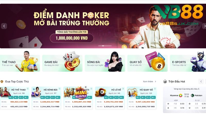 VB88 Có Uy Tín Không? Phân Tích Toàn Diện Từ A Đến Z 4 Nền tảng có đa dạng trò chơi và dịch vụ giải trí có thưởng cho tín đồ đam mê