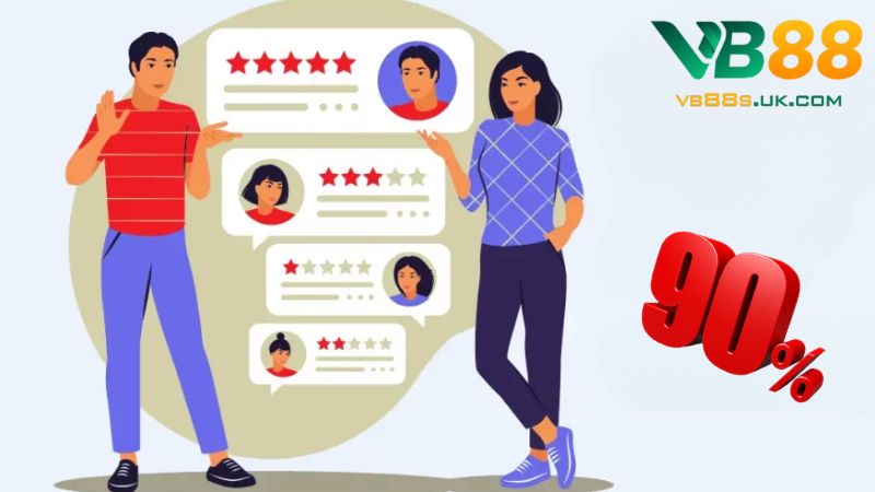 VB88 Có Uy Tín Không? Phân Tích Toàn Diện Từ A Đến Z 2 90% khách hàng sử dụng dịch vụ của nhà cái đều để lại đánh giá tích cực, khen ngợi